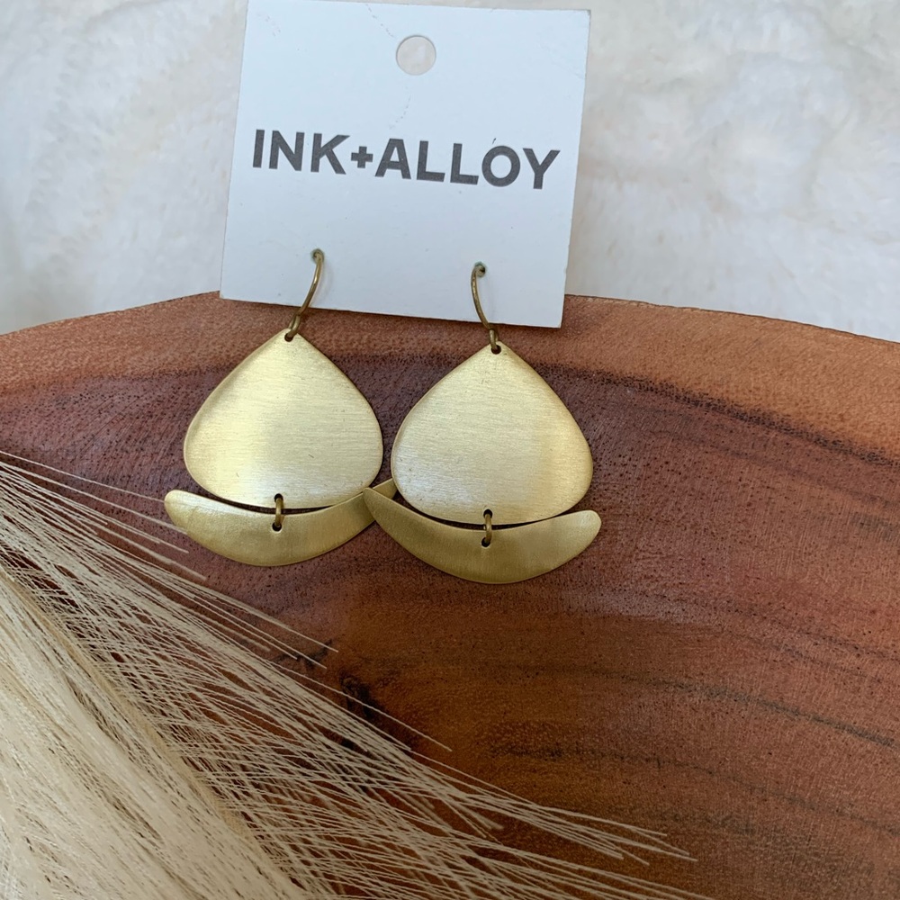 INK+ALLOY Gold Geometric Earrings - Picture 3 of 5